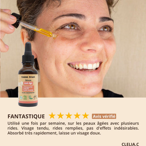 Nos clients sont satisfaits par notre sérum anti-âge : n'hésitez plus !