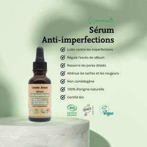 sérum anti-imperfections d'origine naturelle comme avant fabriqué en France 