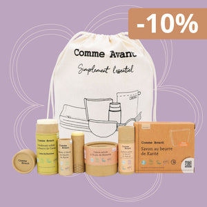 coffret personnalisé avec cosmétiques solides comme avant